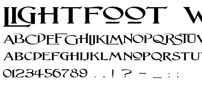 Lightfoot Wide Expanded Regular font